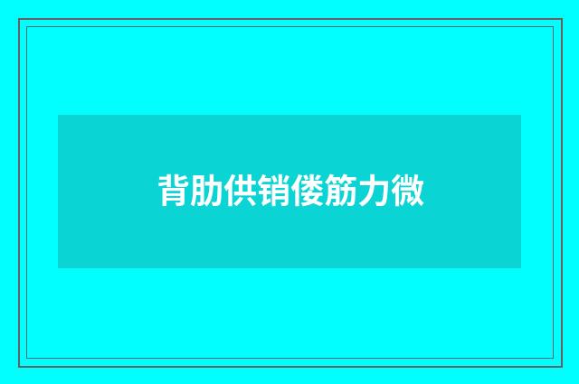 背肋供销偻筋力微