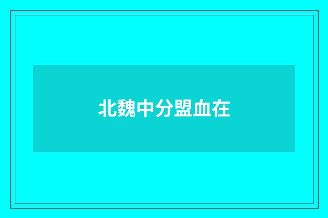 北魏中分盟血在
