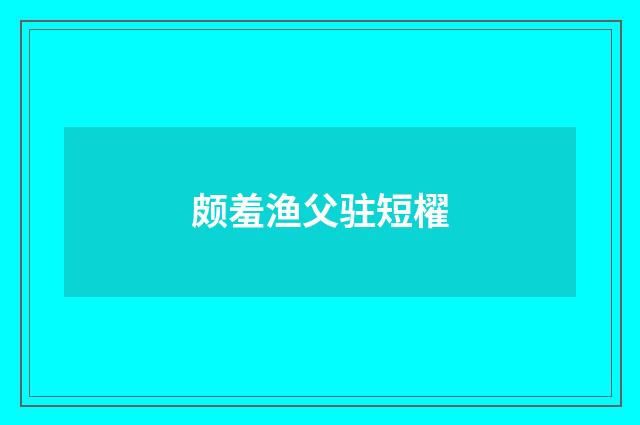 颇羞渔父驻短櫂