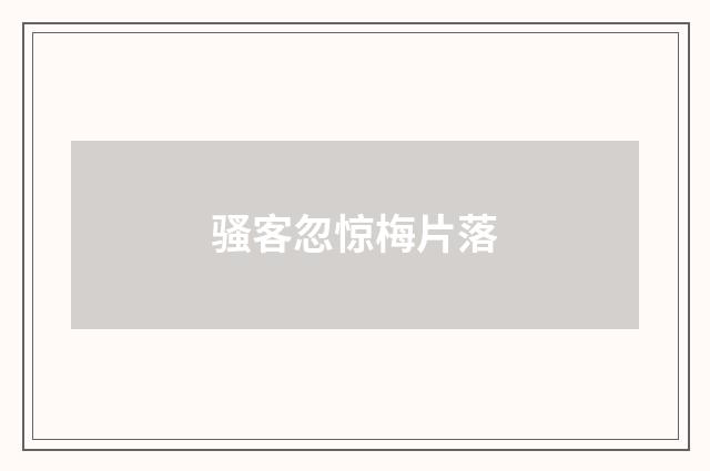 骚客忽惊梅片落