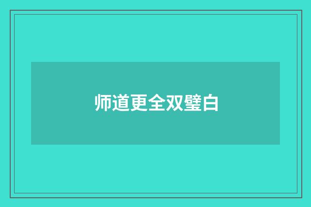 师道更全双璧白