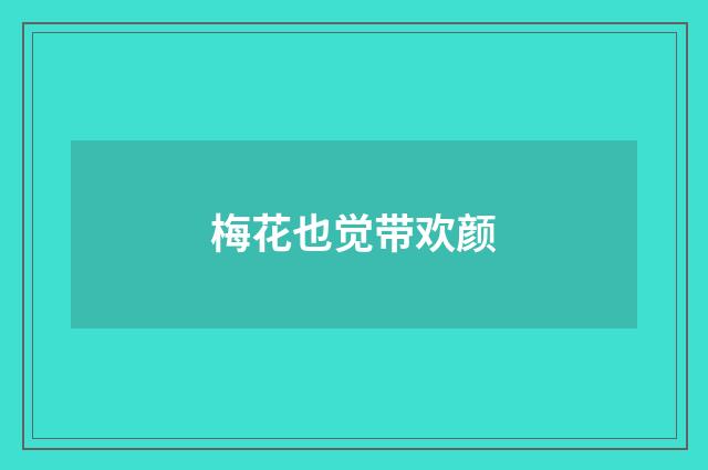 梅花也觉带欢颜