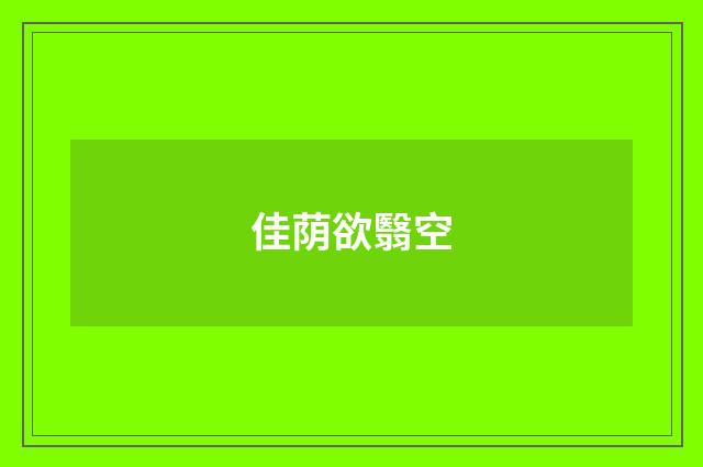 佳荫欲翳空