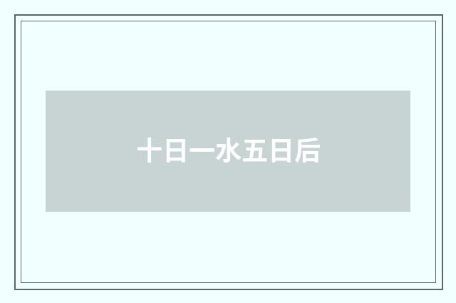 十日一水五日后