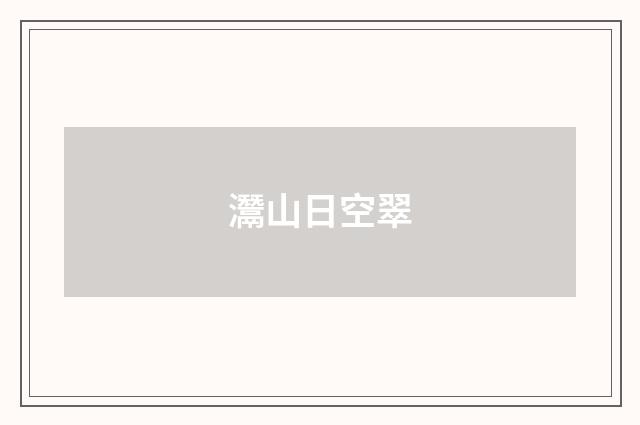 灊山日空翠