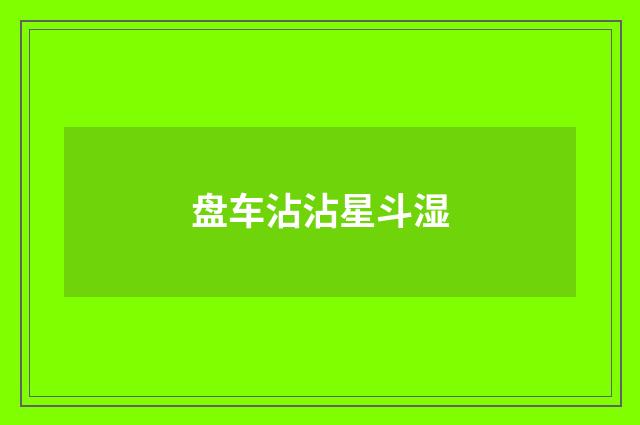 盘车沾沾星斗湿