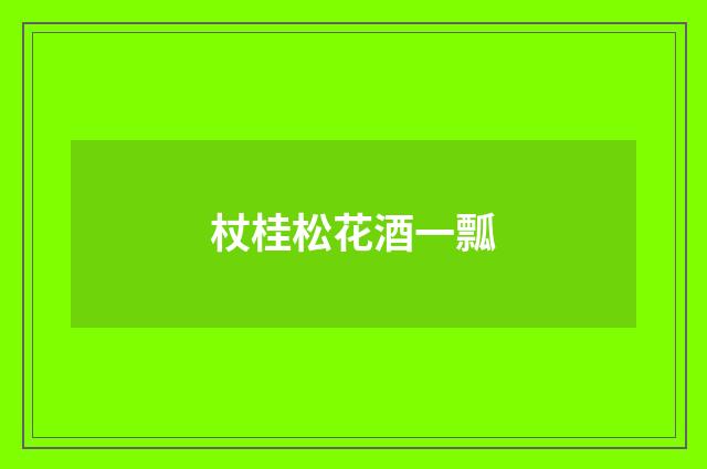 杖桂松花酒一瓢