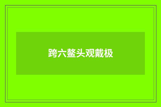跨六鳌头观戴极