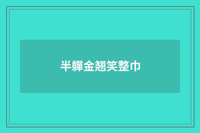 半軃金翘笑整巾