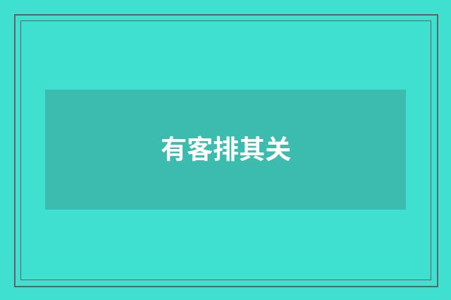 有客排其关