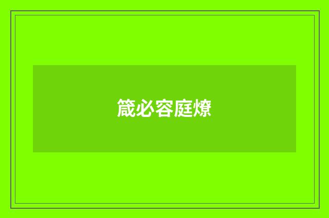 箴必容庭燎