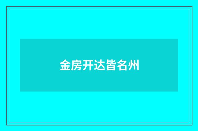 金房开达皆名州