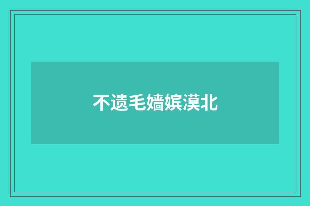 不遗毛嫱嫔漠北