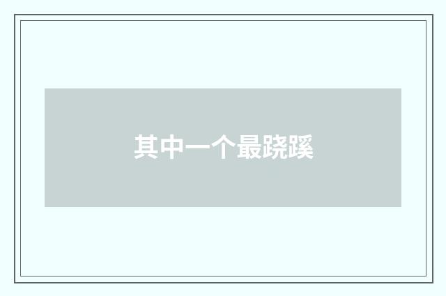 其中一个最跷蹊