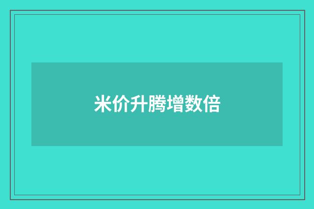 米价升腾增数倍
