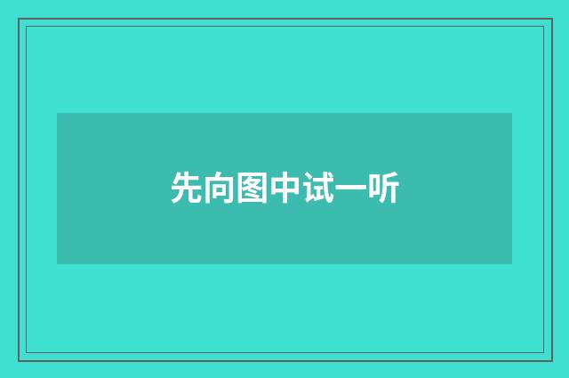 先向图中试一听