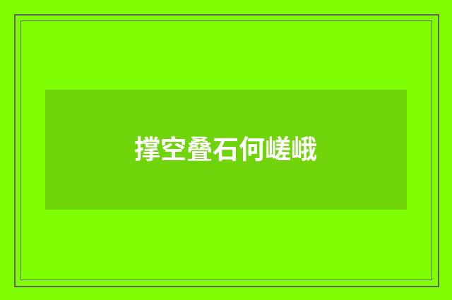 撑空叠石何嵯峨