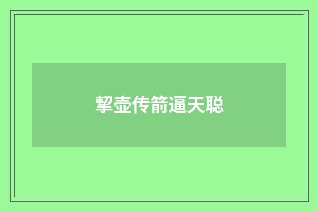 挈壶传箭逼天聪