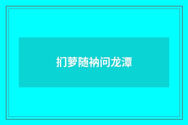 扪萝随衲问龙潭
