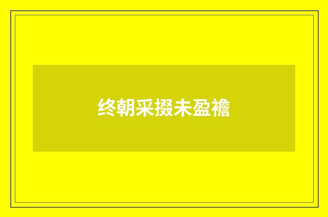 终朝采掇未盈襜