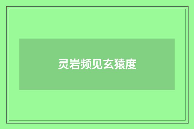 灵岩频见玄猿度