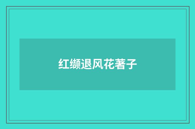红缬退风花著子