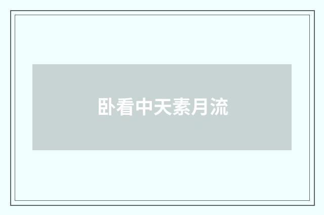 卧看中天素月流