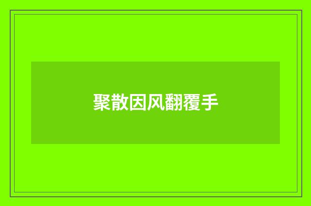 聚散因风翻覆手