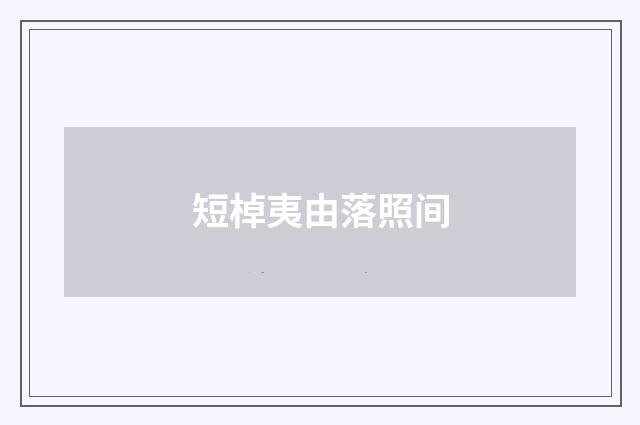 短棹夷由落照间