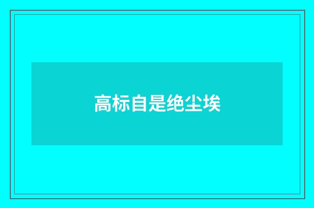 高标自是绝尘埃