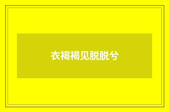 衣褐褐见脱脱兮