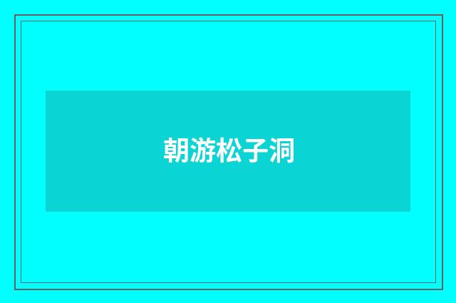 朝游松子洞