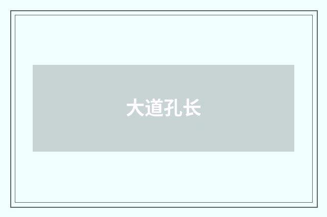 大道孔长