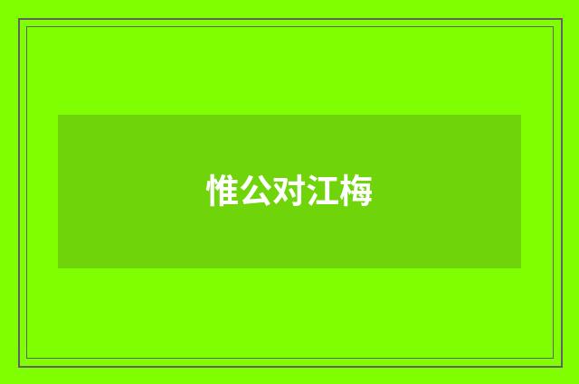 惟公对江梅