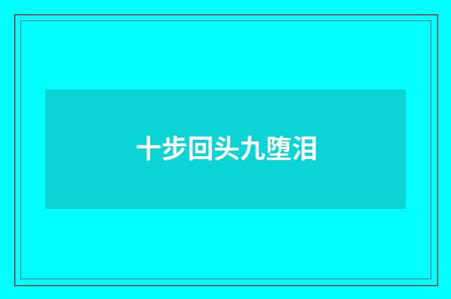 十步回头九堕泪