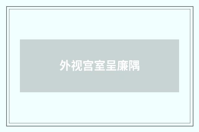 外视宫室呈廉隅