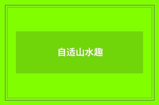 自适山水趣
