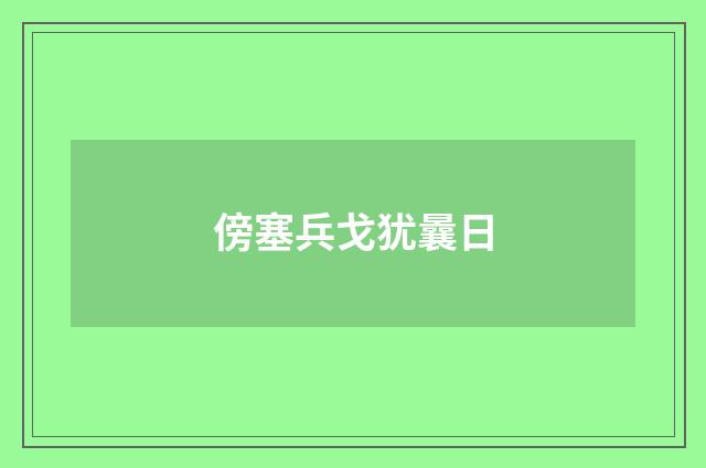 傍塞兵戈犹曩日
