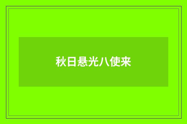 秋日悬光八使来