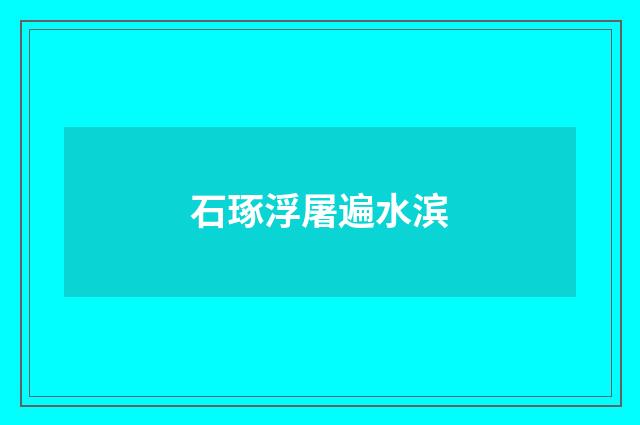 石琢浮屠遍水滨