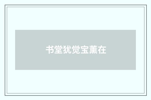 书堂犹觉宝薰在