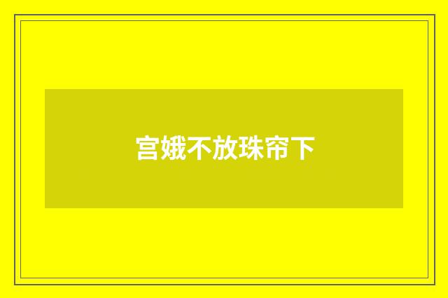 宫娥不放珠帘下