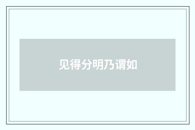 见得分明乃谓如