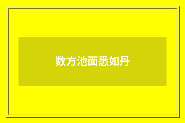 数方池面悉如丹