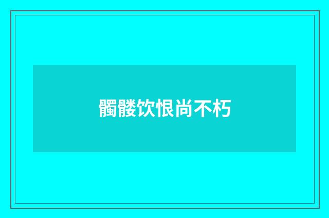 髑髅饮恨尚不朽
