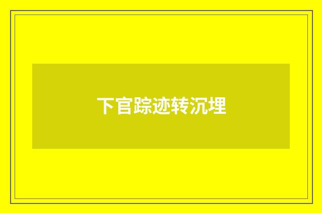 下官踪迹转沉埋