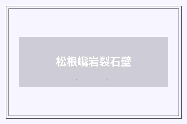 松根巉岩裂石壁