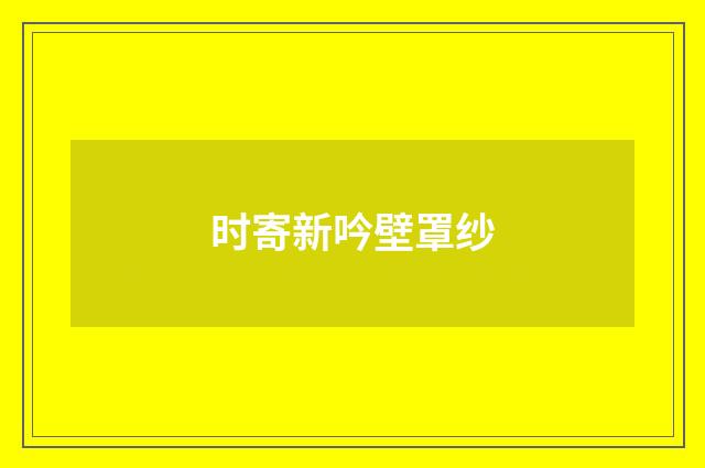 时寄新吟壁罩纱