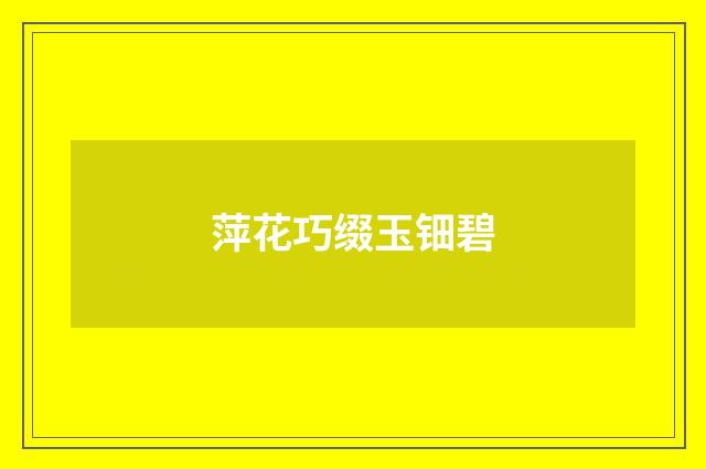 萍花巧缀玉钿碧