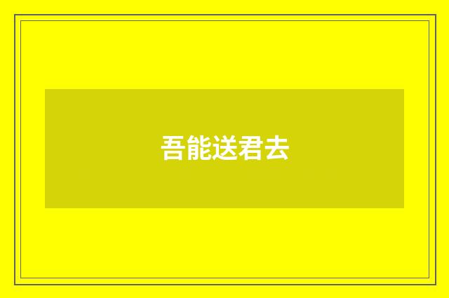吾能送君去